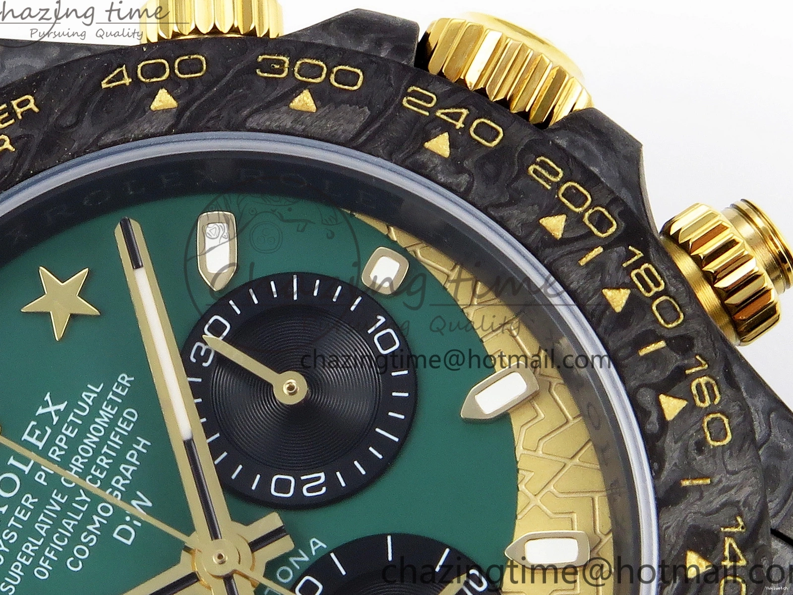 Nylon A7750 on YG DIW Dial Carbon Green Case Green Edition Daytona and Bezel Strap DIWF 0428